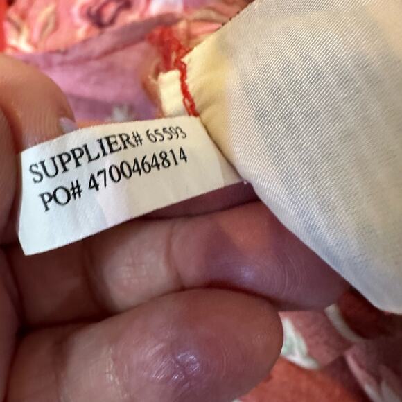 Ralph Lauren Denim & Supply Red Floral Long Sleeved V-Neck Mini Dress sz M - Picture 8 of 8